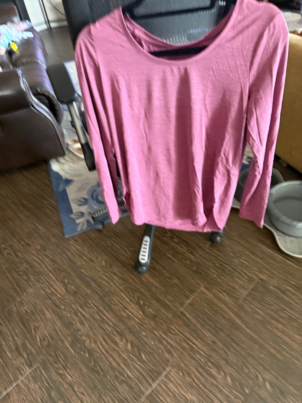 GAP Brushed Tech Jersey Top - Mauve Pink